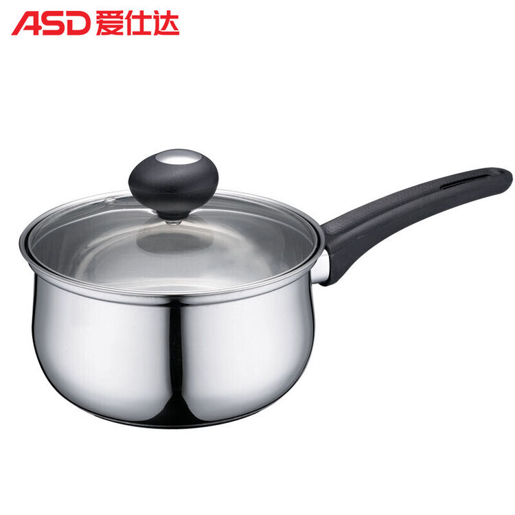 爱仕达(asd) 奶锅 不锈钢16cm泡面热牛奶小汤锅wg1916燃气电磁炉通用