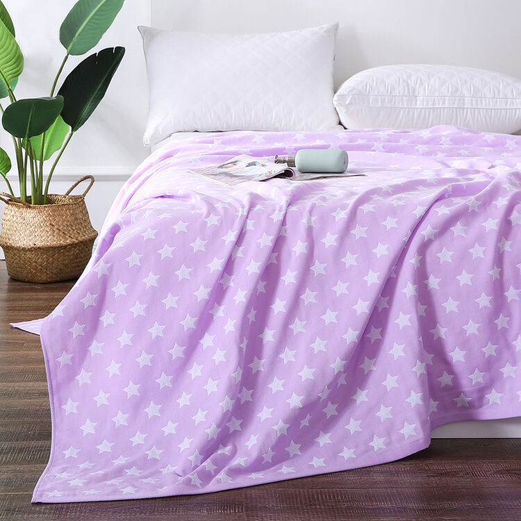 孚日洁玉纯棉毛巾被 星星亲肤透气夏凉被星愿空调被 150*200cm 730g