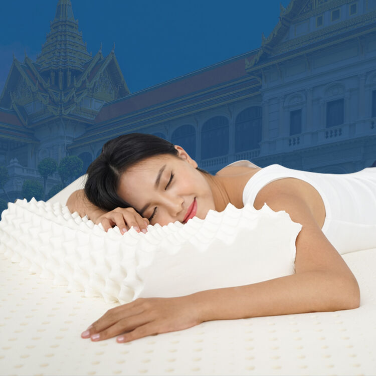 paratex 泰国进口天然乳胶枕头 枕芯 颗粒按摩护颈枕 女士按摩枕 礼盒