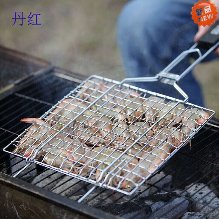 烧烤工具小号烤鱼夹子类不锈钢韭菜夹子网配件用品烤肉夹