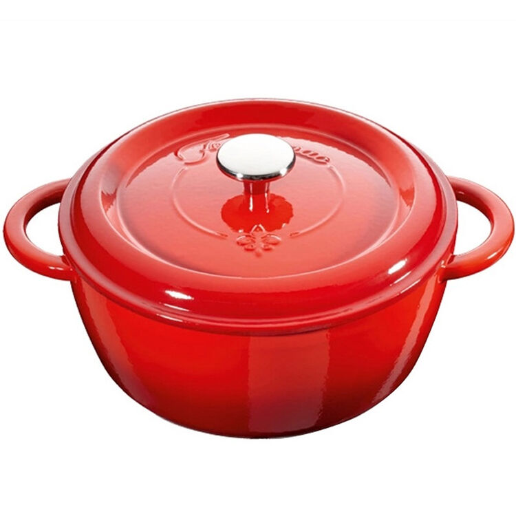 双立人(zwilling) 旗下fontignac珐琅锅 24cm 红色珐琅铸铁锅40511