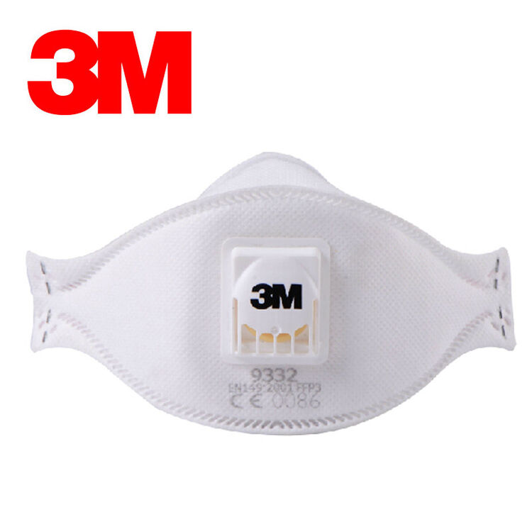 3m9332 ffp3防护口罩 n99防尘口罩头戴式带呼吸阀防雾霾pm2.