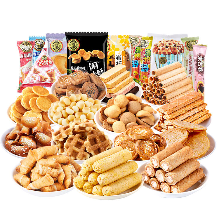 小叭叭零食大礼包425g夹心饼干混合口味散装办公室休闲零食品批发包邮