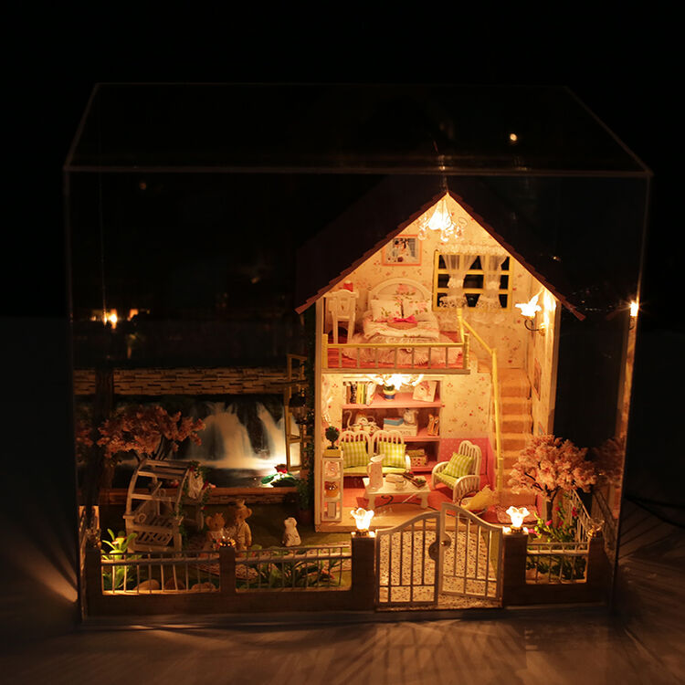 我的小屋diy小屋多层别墅创意生日八音盒礼物拼装模型礼品大型发光