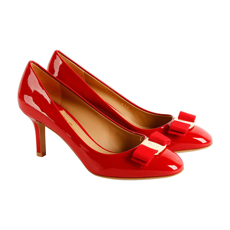 salvatore ferragamo 菲拉格慕 女士红色牛皮革高跟鞋 0685232_1d