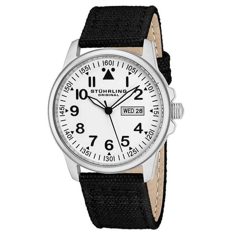 施图霖stuhrling手表飞行员系列石英防水手表男式手表 850.01
