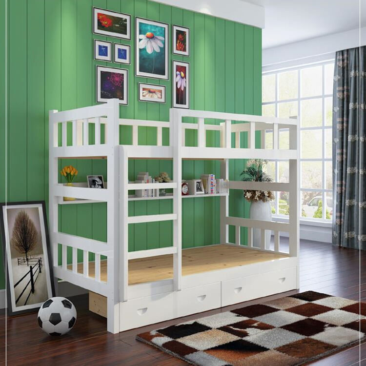 百事鑫 松木上下铺儿童床学生高低床成人床子母床双层床宿舍床实木