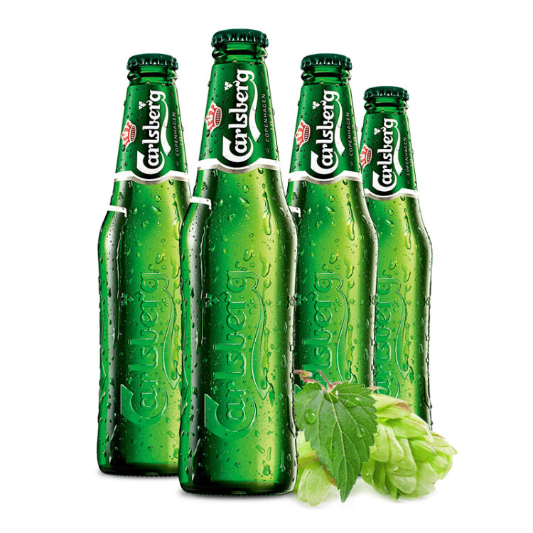 嘉士伯carlsberg 嘉士伯啤酒330ml*4瓶 丹麥品牌 清爽 4聽裝 4聽裝