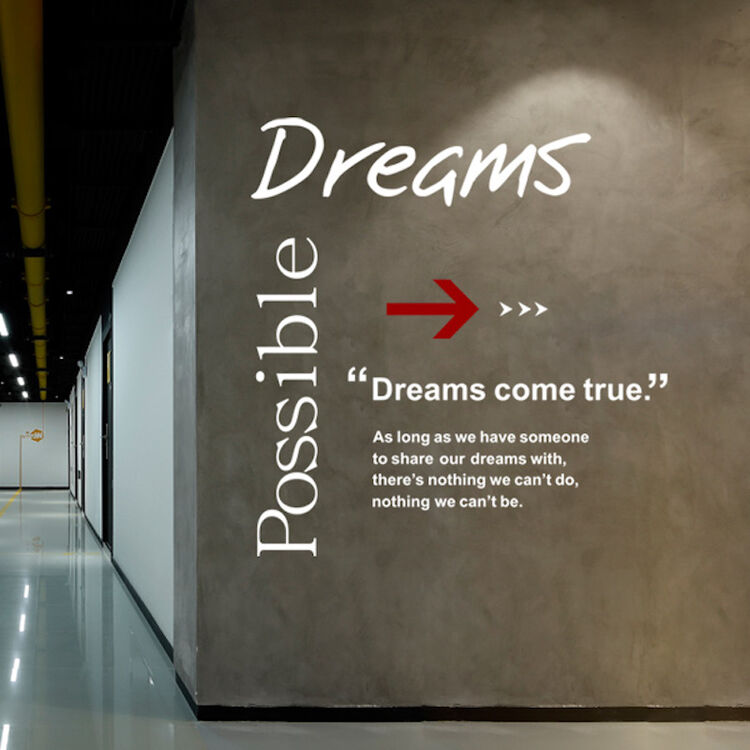 文化墙贴画团队激励标语英文字班级教室创意玻璃贴纸自粘白红色定制大