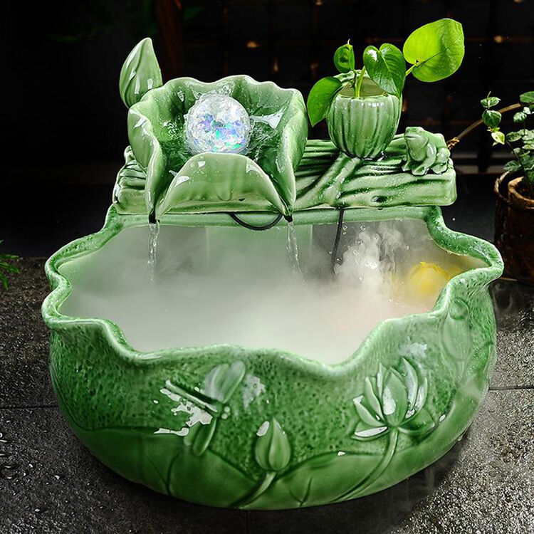 陶瓷流水喷泉鱼池摆件家居装饰品摆件 款式三