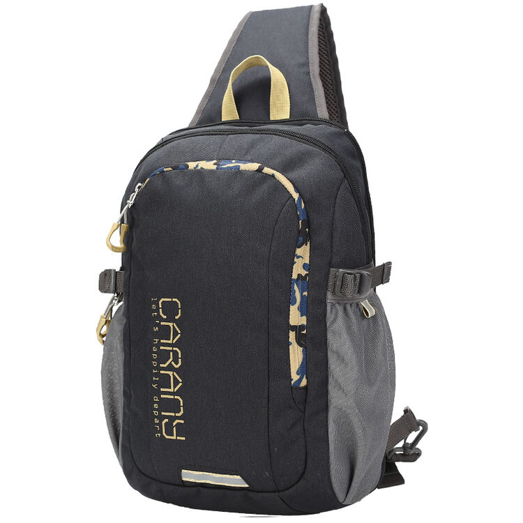 卡拉羊(carany)cx4078黑色 胸包 休闲韩版潮单肩包胸挎包胸前小斜挎包