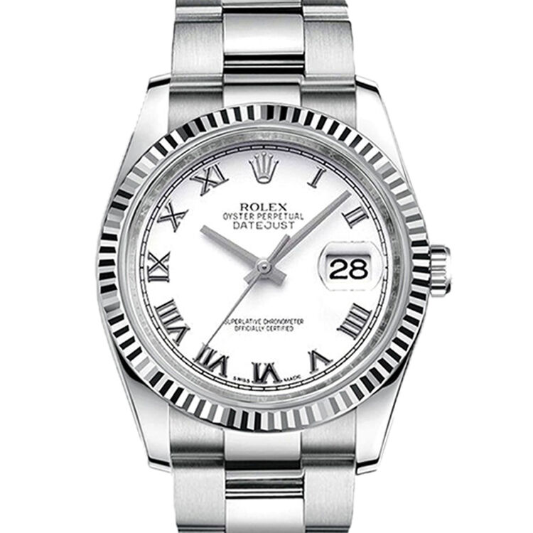 瑞士劳力士rolex手表日志型系列自动机械男表116234-72600 白盘罗马