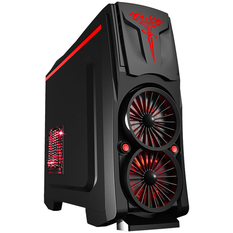 游戏悍将 刀锋5标准黑装 中塔式机箱(支持atx主板/u3/增强风道/强劲