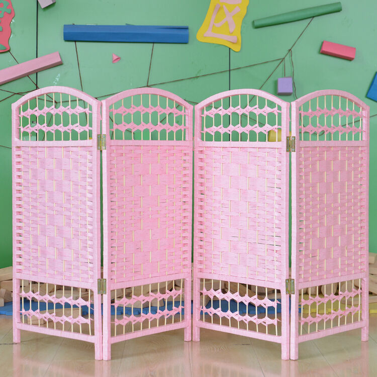 木乃艺幼儿园屏风卧室可爱折屏学校围栏移动隔断 包邮 上下镂空一扇