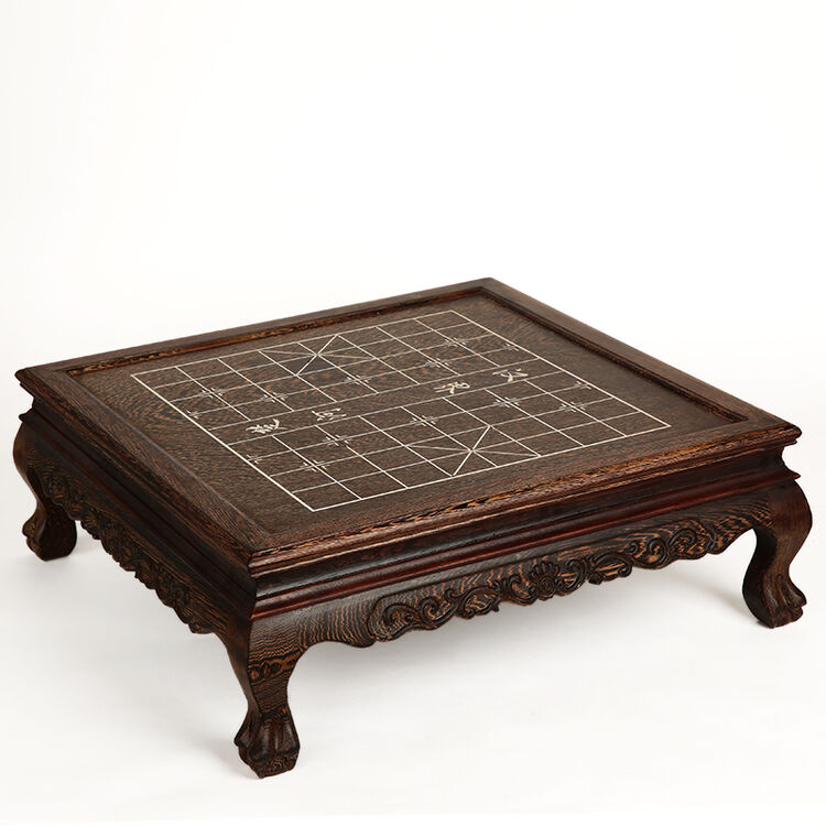 实木工艺品实木雕中式炕几 中国象棋套装 鸡翅木象棋盘桌大号60cm礼品