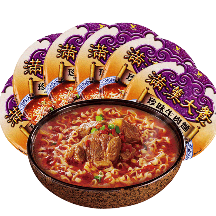 台湾地区进口特色食品 统一泡面方便面包邮 满汉大餐满汉全席满汉宴葱