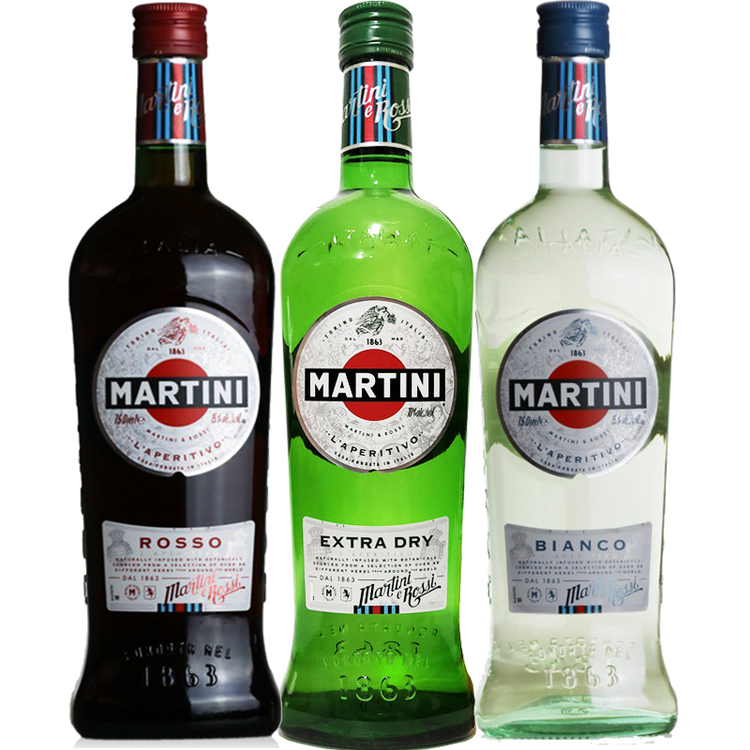 马天尼(martini意大利进口洋酒味美思威末酒 三瓶组合(1l*3)