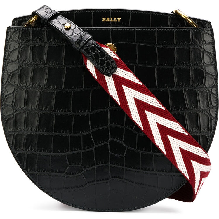 巴利(bally)奢侈品女包 3398692769 cecyle 鳄鱼纹压花包包 black 均