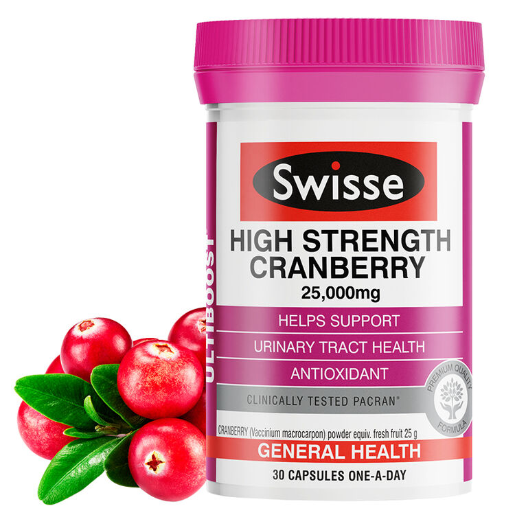 swisse 高浓度蔓越莓胶囊25000mg 30粒 澳洲进口 呵护泌尿系统健康