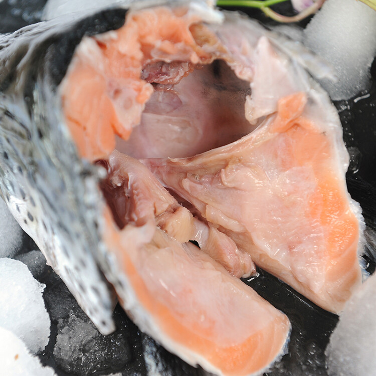 纯色本味 冷冻三文鱼头（大西洋鲑） 烧烤食材 1.2kg/袋 （3只装） 煲汤 海鲜水产 光明服务菜管家商品 