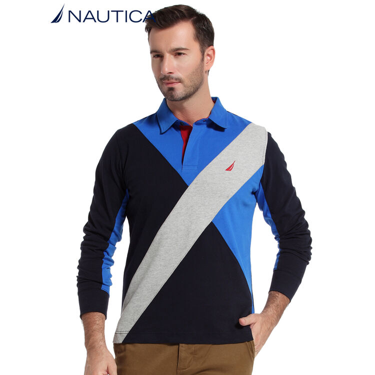 诺帝卡 nautica 新款 男士 长袖polo衫 k44954 深蓝色 4nv s