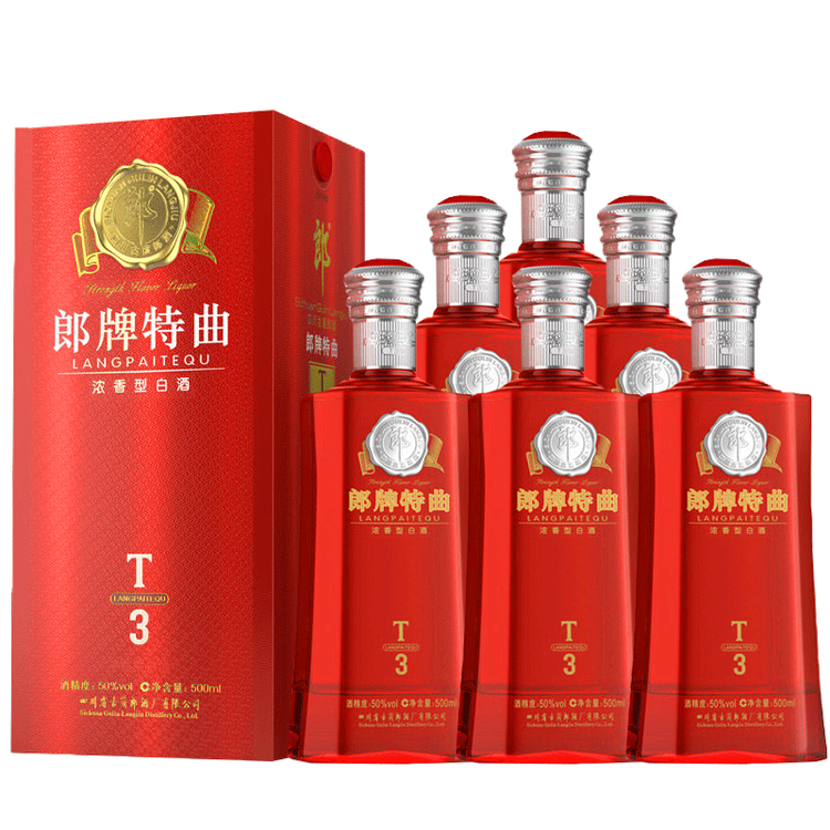 郎酒 郎牌特曲 t3 50度 500ml 浓香型 整箱装 白酒