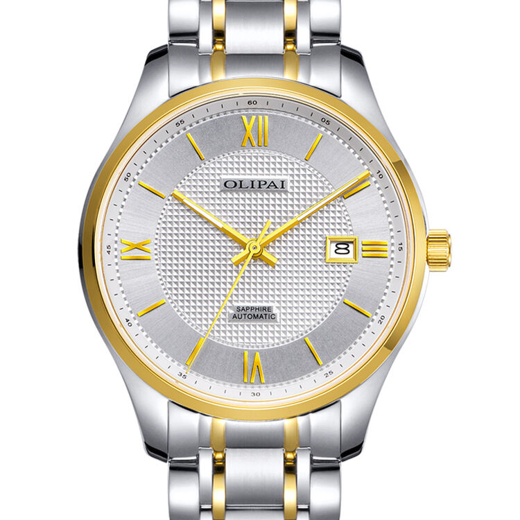 欧力派(olipai)手表男表24钻全自动机械表时尚商务防水夜光精钢男表jt