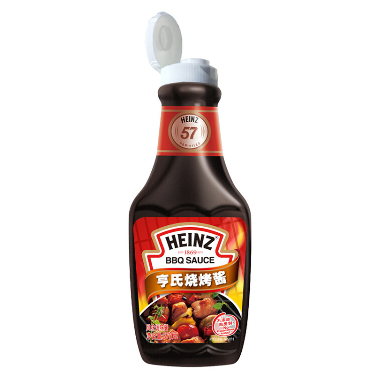 亨氏(Heinz) 烧烤酱 烧烤调味酱 牛排烧烤酱烧烤调料 370g瓶装 光明服务菜管家商品