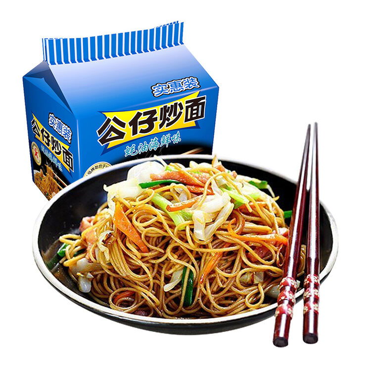 公仔面(doll) 炒面 耗油海鲜味 4联包实惠装 106g*4包