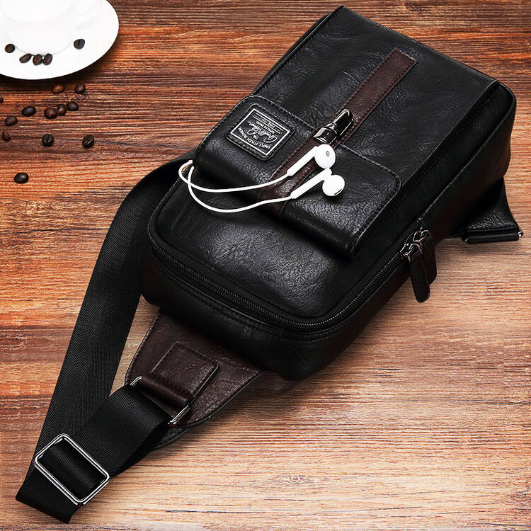 花雨伞arnold palmer男士胸包休闲运动单肩包时尚斜挎包旅行小背包hbp