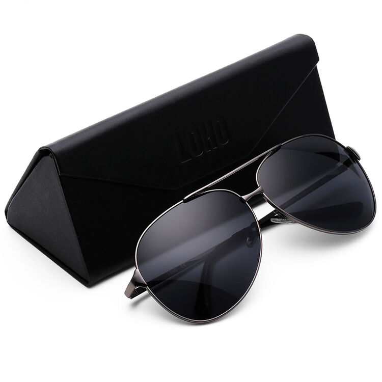 loho眼镜生活 偏光太阳镜男开车驾驶墨镜型男蛤蟆镜经典简约款 lhk002