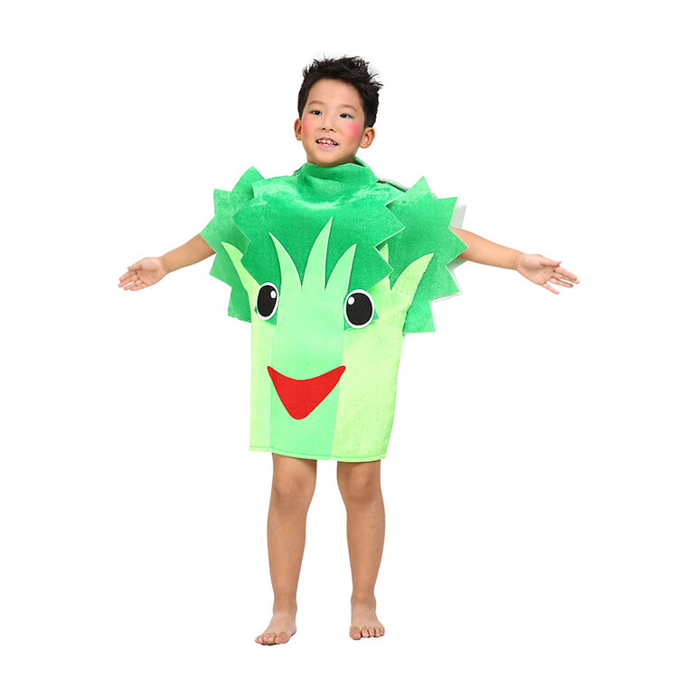 学校环保演出服 草莓西瓜儿童水果蔬菜衣服 幼儿园手工环保服装 无纺