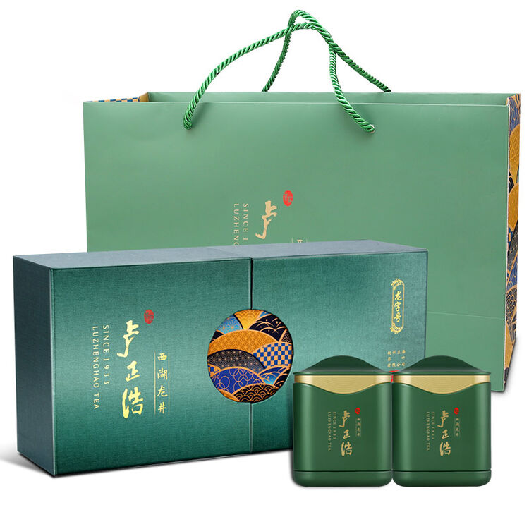 卢正浩 茶叶绿茶 明前特级西湖龙井龙井村核心产2018新茶(龙字礼盒)