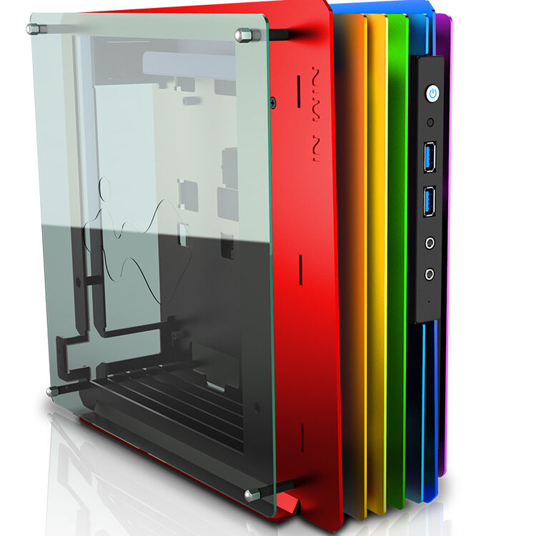 迎广inwinhframemini彩虹迷你开放式机箱支持miniitx主板铝合金usb302