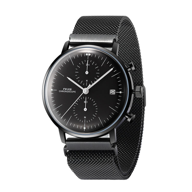 飞克(feike)手表男士时尚潮流腕表夜光防水女学生钢带石英表情侣表fs