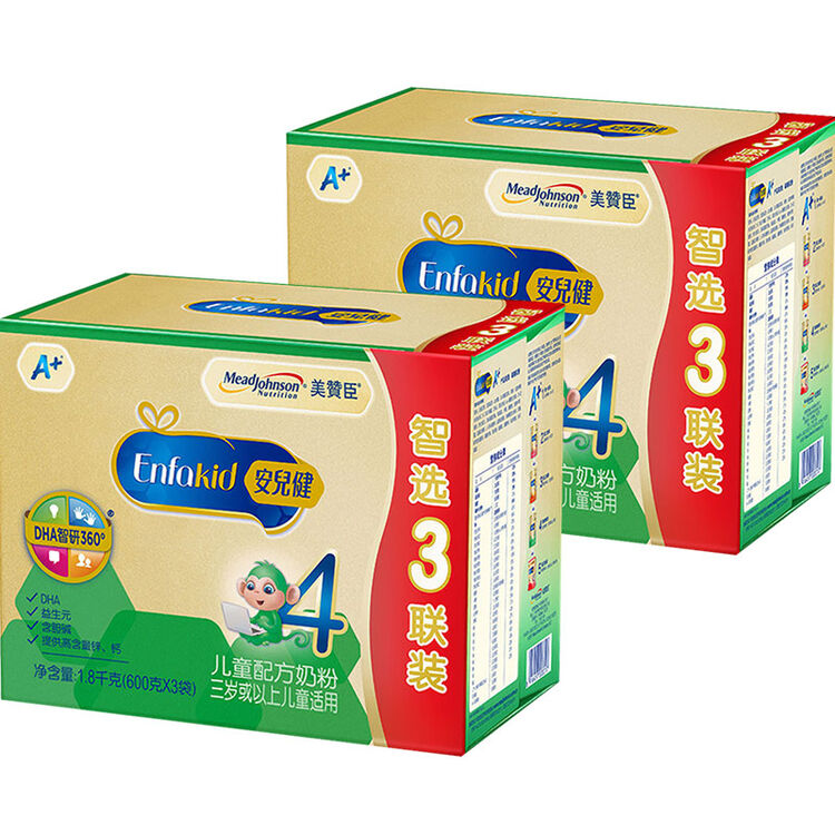 美赞臣安儿健儿童奶粉3-6岁4段1800g 2盒【图片 价格 品牌 评论】