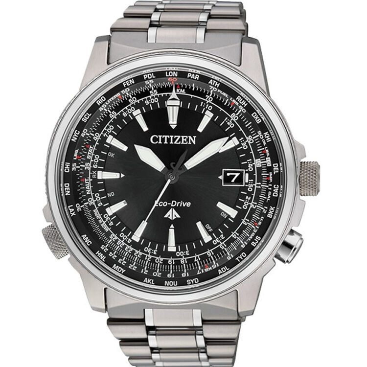 西铁城(citizen)手表 光动能电波钛合金男表cb0131-59e