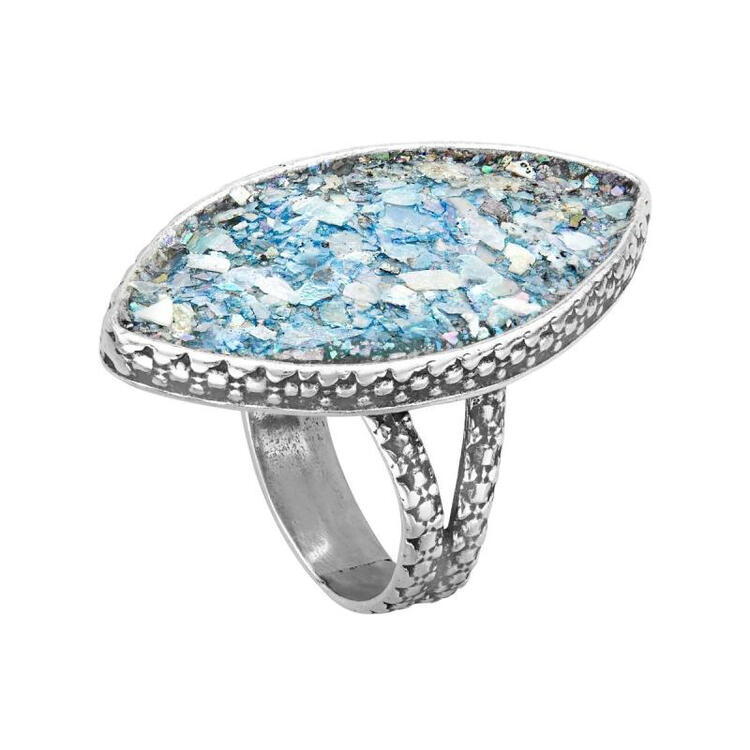 全球购 roman glass 戒指 纯银 送女友生日礼物 新年情人节礼物