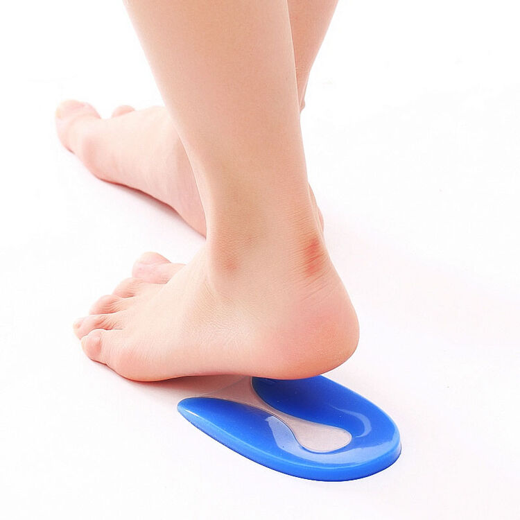 足峰u型硅胶后跟骨刺垫足跟骨疼痛垫脚后跟减震半码鞋垫足底筋膜康复