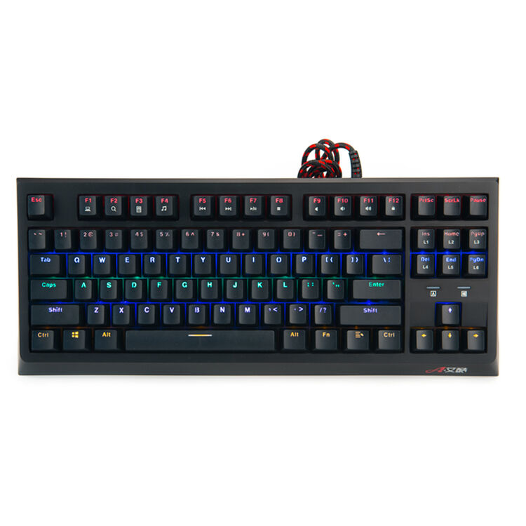 艾酷(a)炽天使mx300电竞游戏机械键盘 黑色青轴【图