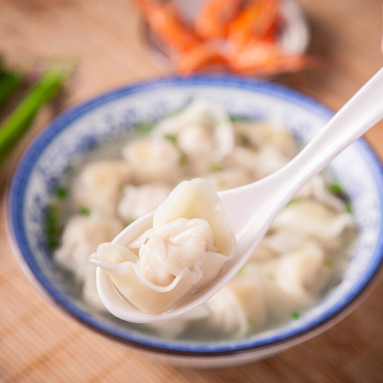 知味观 虾仁三鲜馄饨300g 24只  中华老字号 早餐速食 生鲜 馄饨 云吞 菜管家商品