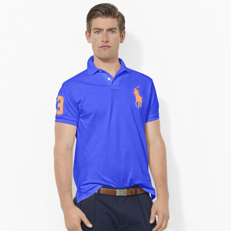 拉夫劳伦ralph lauren男士大马标纯棉短袖t恤数字3polo衫 cabana