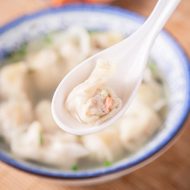 知味观 虾仁三鲜馄饨300g 24只  中华老字号 早餐速食 生鲜 馄饨 云吞 菜管家商品