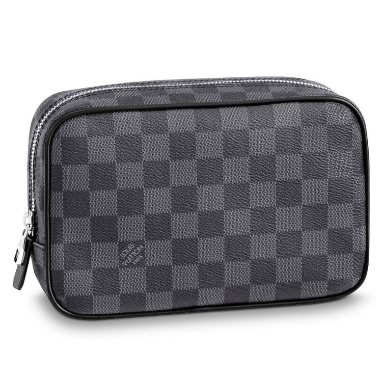 路易威登lv男包小号棋盘格帆布盥洗包洗漱包 n47522代购