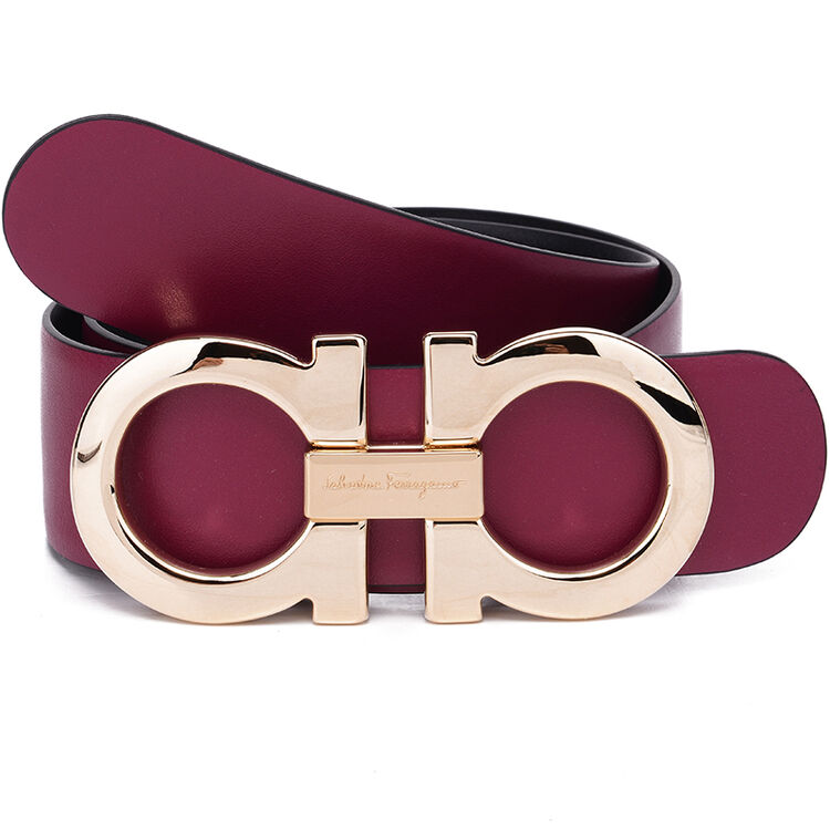 salvatore ferragamo 菲拉格慕 女士紫色牛皮板扣式腰带皮带 237601