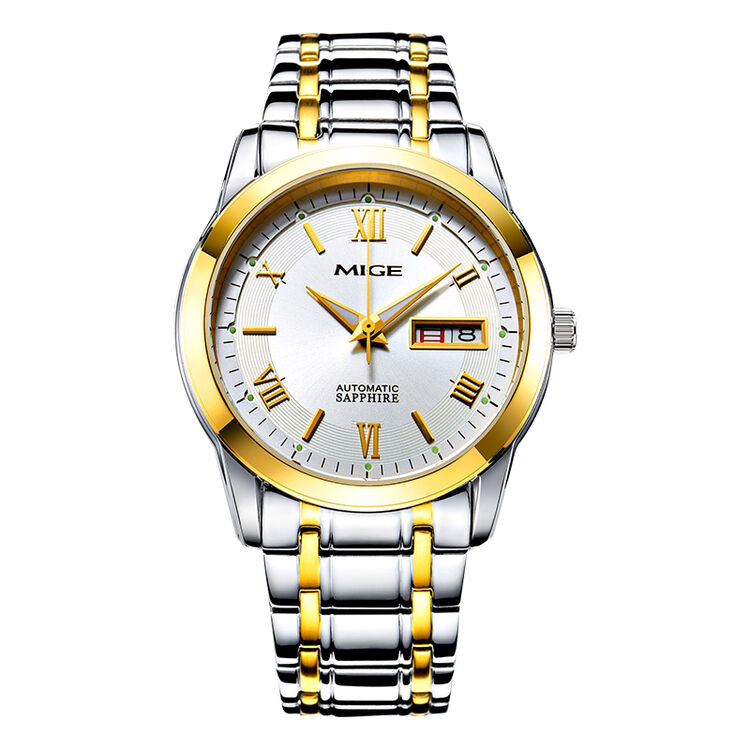 米格(mige)手表男瑞士品牌 男士夜光防水防刮 全自动机械表男原装进口