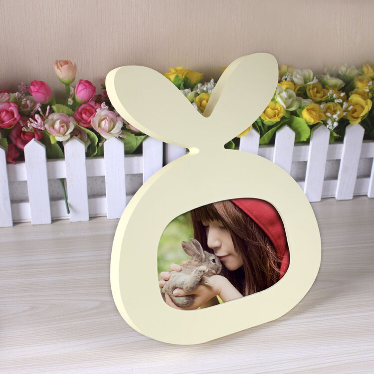 爱满屋异形5寸木质相框个性创意实木办公室相框摆台 送儿童女孩礼品