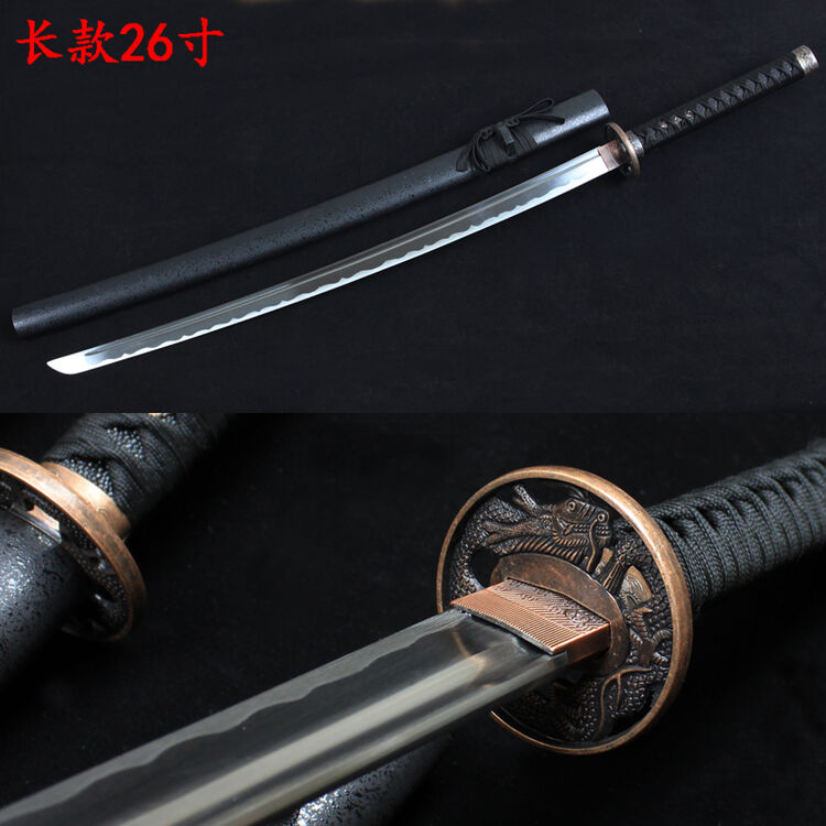 日本套刀-蟠龙入门日本武士长刀三件套短款中款长款可选日本刀-未开刃