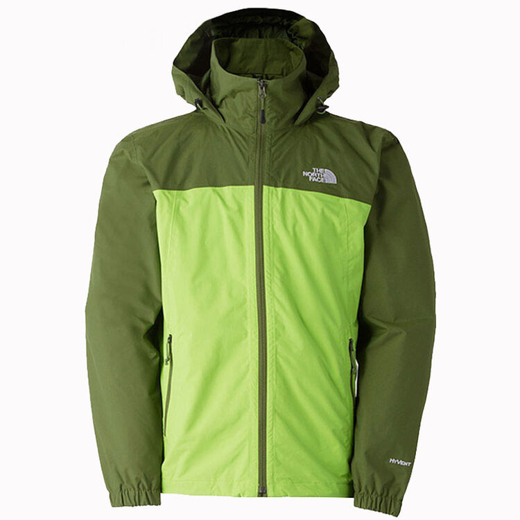 north face) 男款户外运动防泼水透气拼接连帽冲锋衣 a4d0 k8l绿色 l