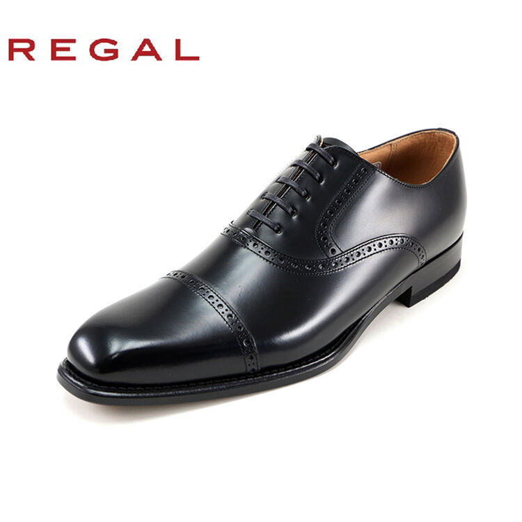 regal丽格商务正装系带雕花镂空男士皮鞋男鞋日本制122r b(黑色) 40码